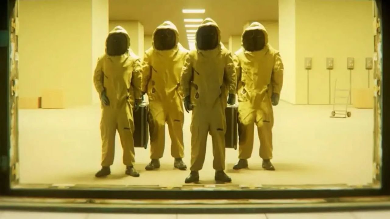 Backrooms (2026) movie poster featuring an eerie maze of endless yellow rooms and dim fluorescent lights, capturing the unsettling atmosphere of the internet’s most terrifying dimension and psychological horror experience.